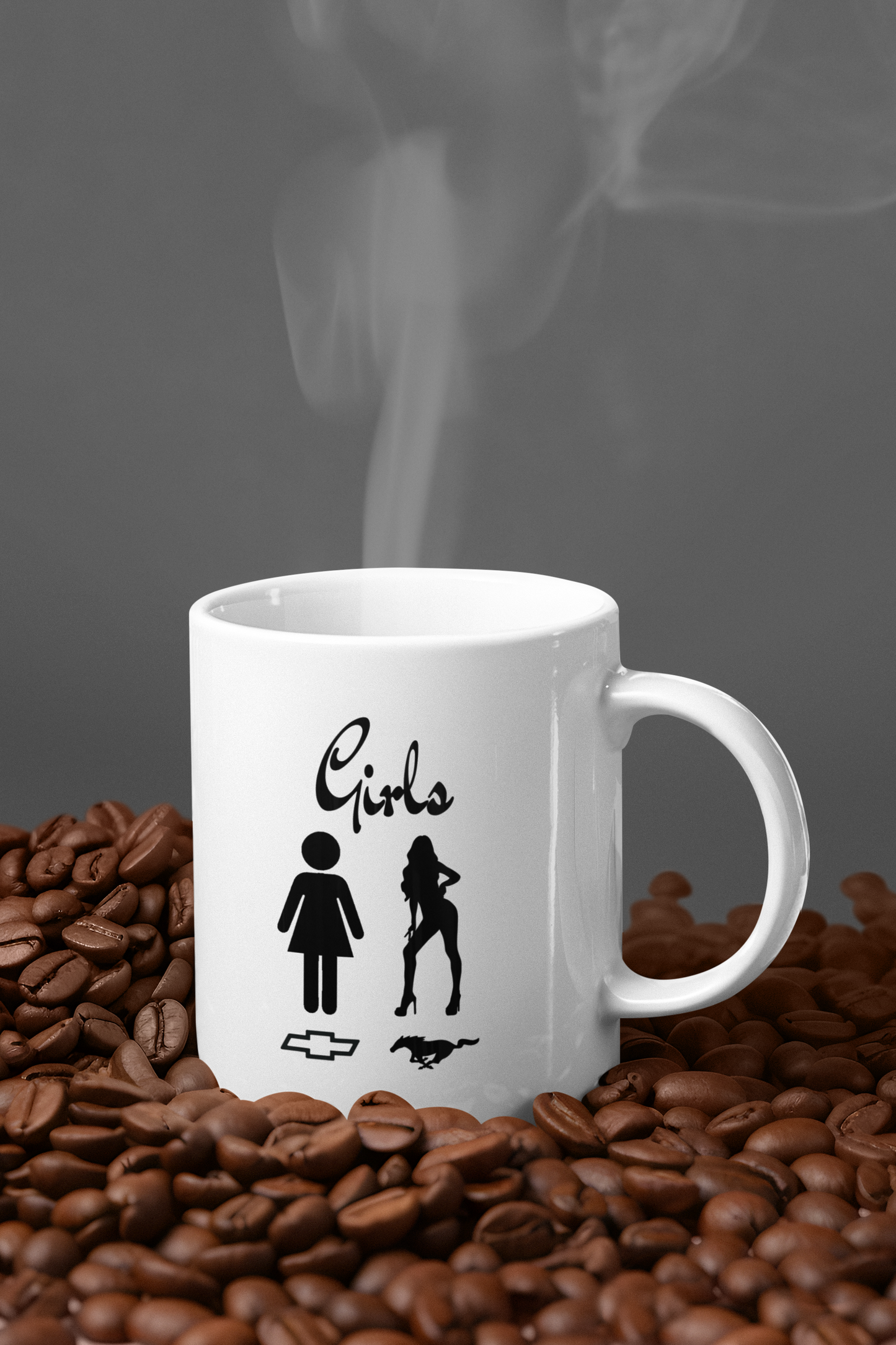 Camaro & Mustang Girl Coffee Mug Set - Classic Muscle Car Gifts for Women, Racing Enthusiast Tea Cups, Unique Car Lover Birthday Present
