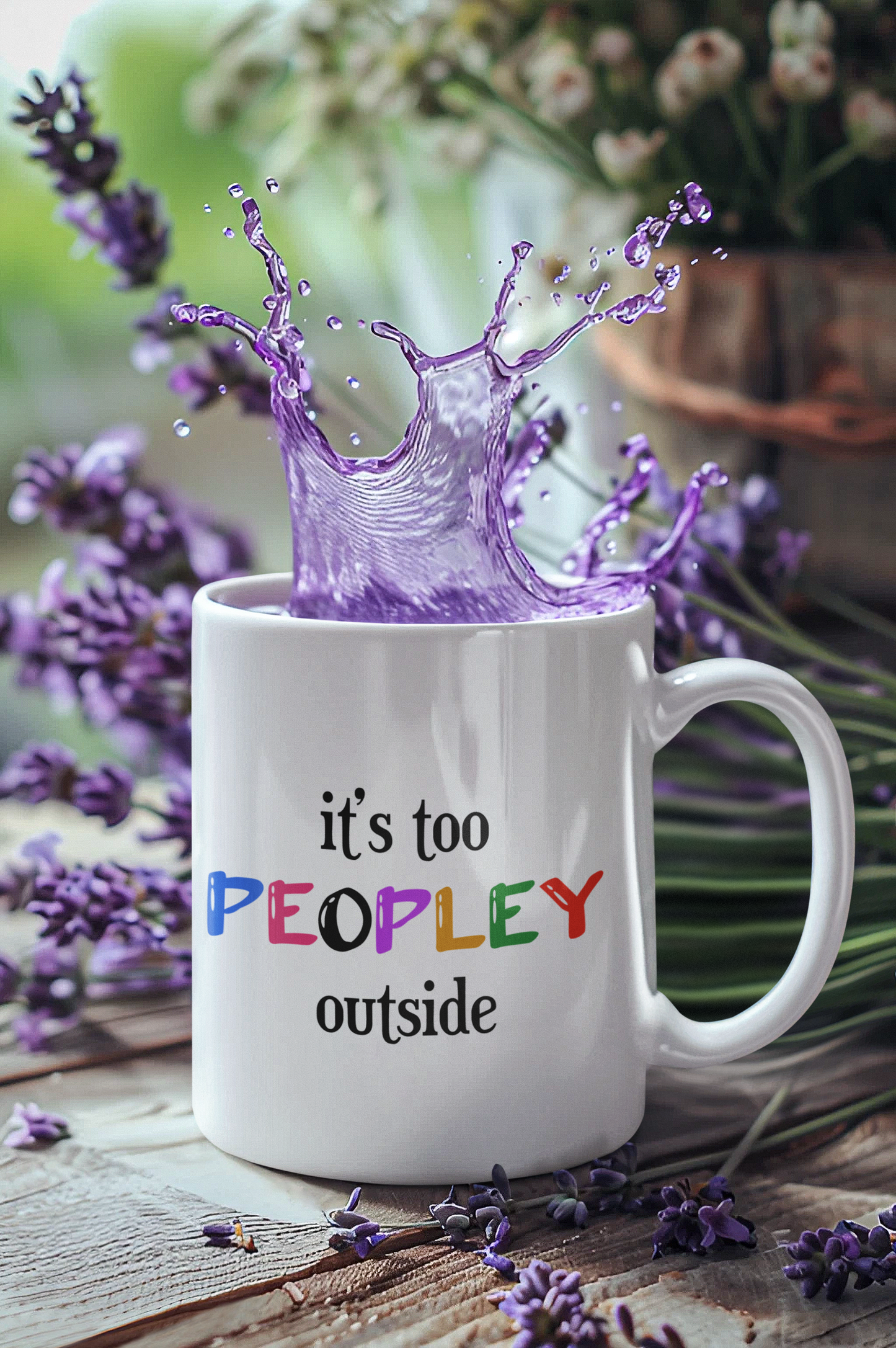Too Peopley Coffee Mug – Funny Introvert Gift, Anti-Social Humour Cup for Home & Office, Unique Sarcastic Tea or Coffee Cup, Perfect Present