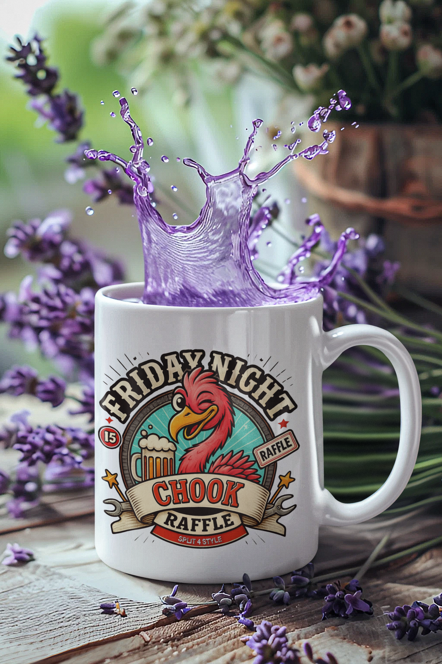 V8Vets - Friday Night Chook Raffle Coffee Mug