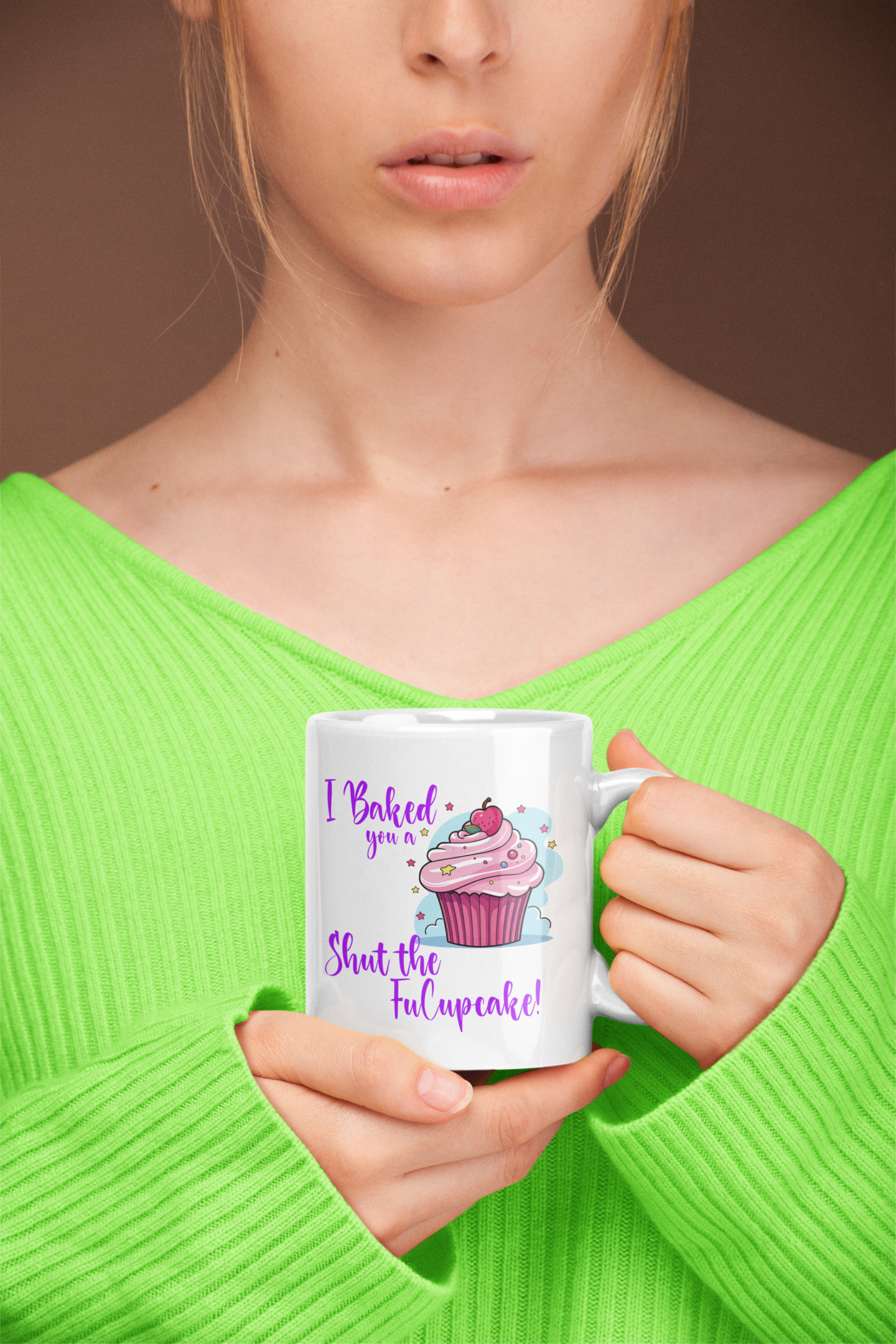 Funny Novelty Mug Baked You a Shut the Fucupcake Cup Coffee Tea Cup Gift for Coworker Friend Humor