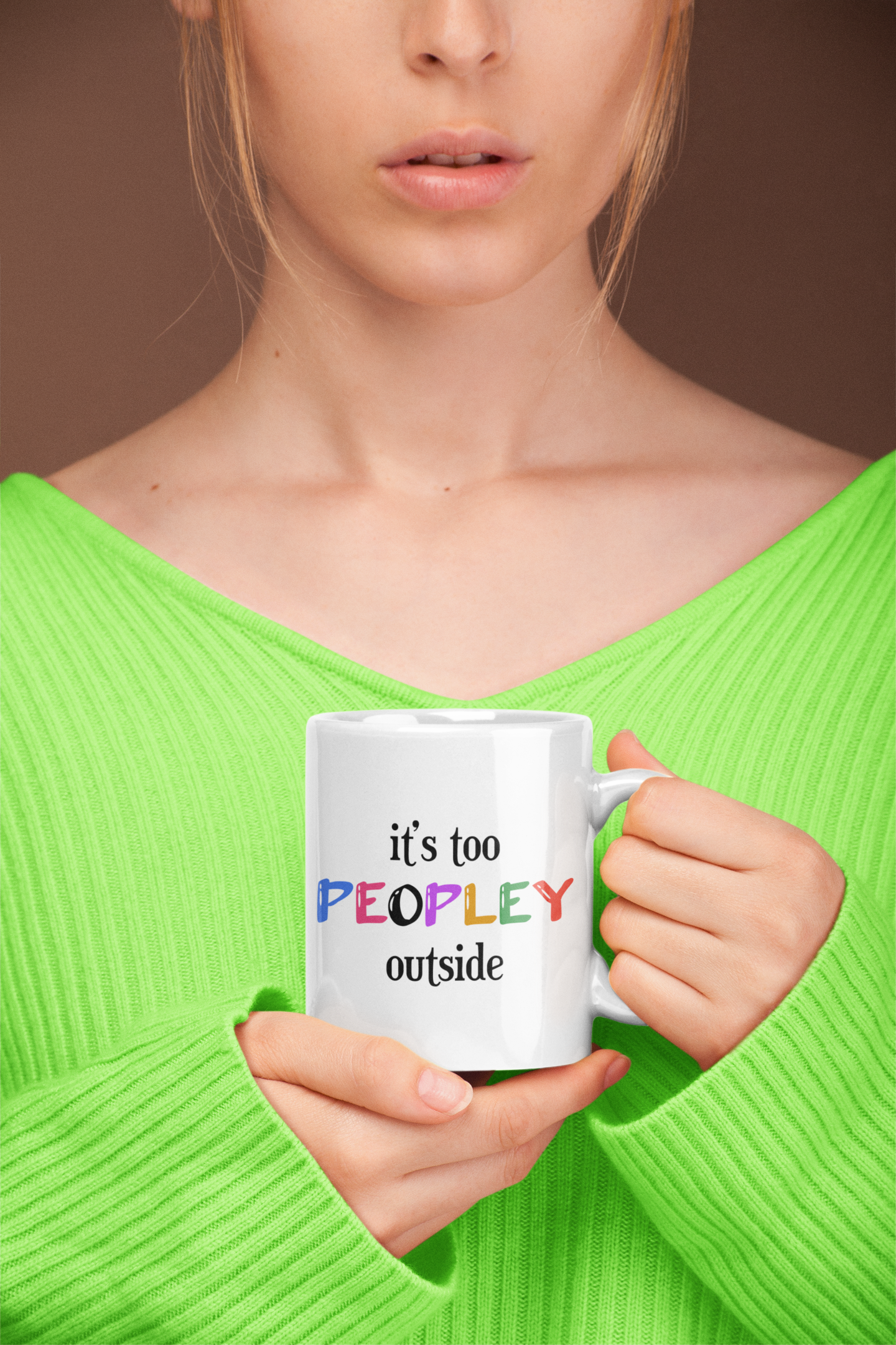 Too Peopley Coffee Mug – Funny Introvert Gift, Anti-Social Humour Cup for Home & Office, Unique Sarcastic Tea or Coffee Cup, Perfect Present