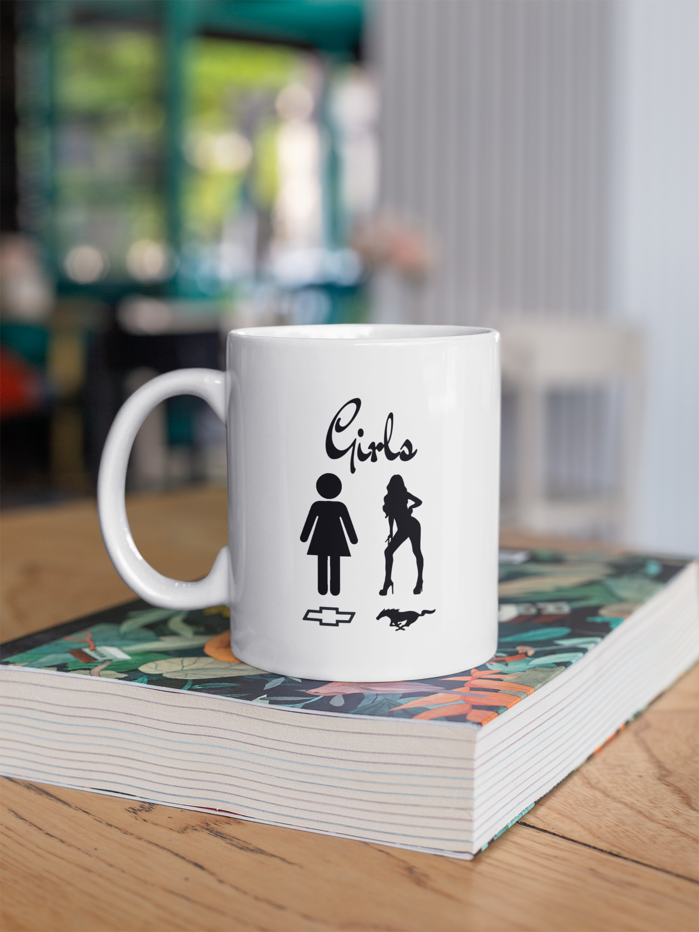 Camaro & Mustang Girl Coffee Mug Set - Classic Muscle Car Gifts for Women, Racing Enthusiast Tea Cups, Unique Car Lover Birthday Present