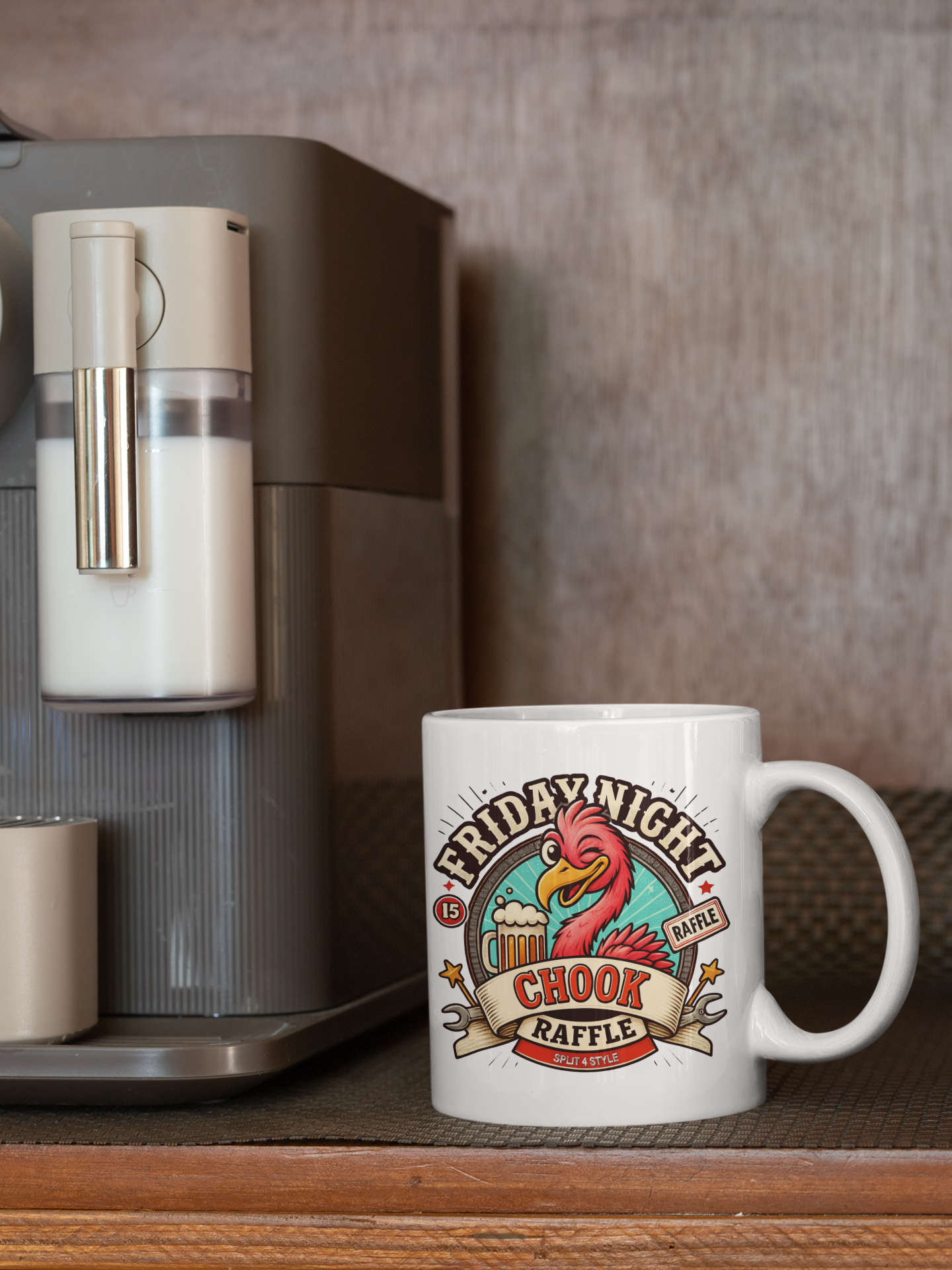 V8Vets - Friday Night Chook Raffle Coffee Mug