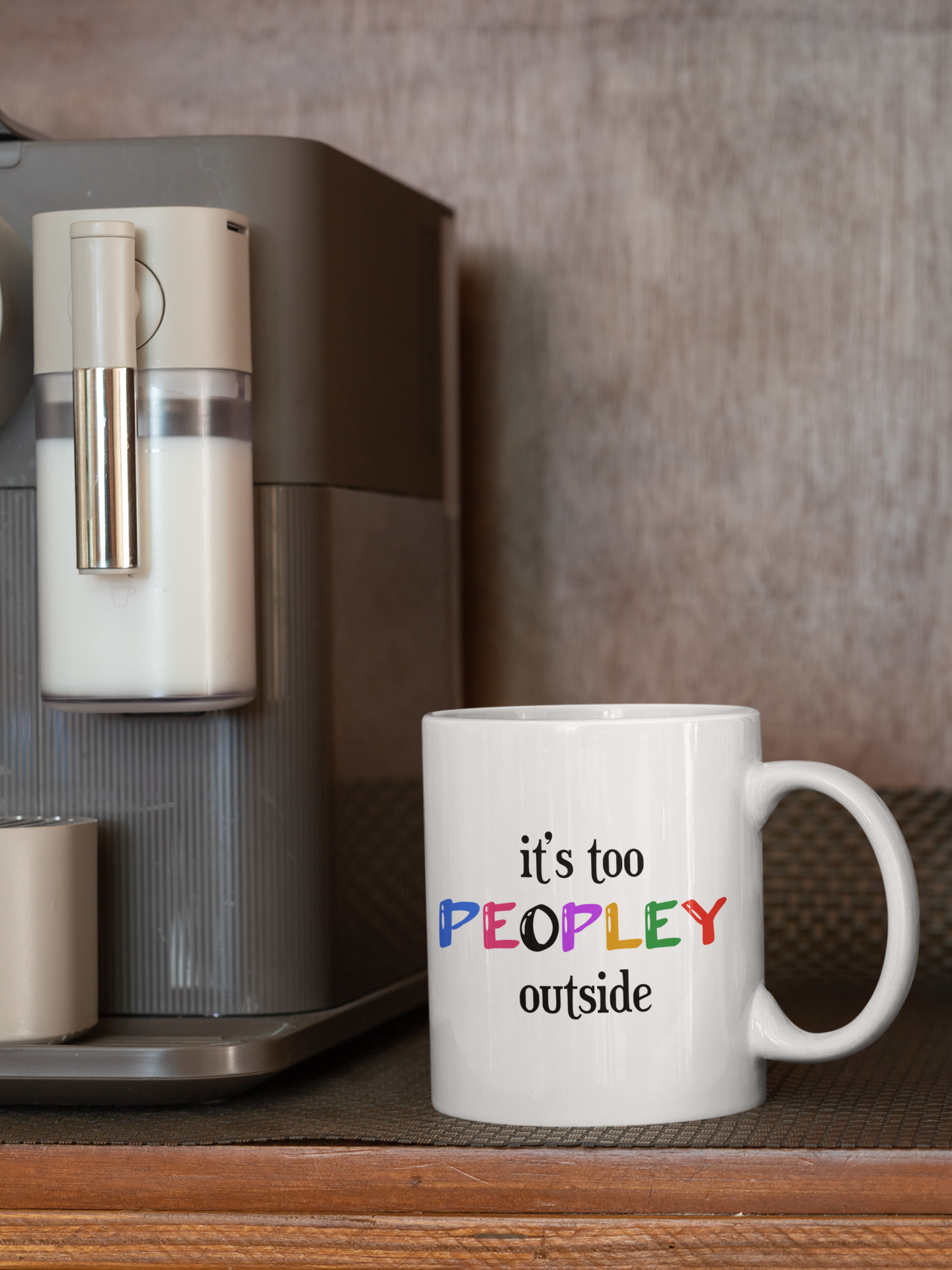 Too Peopley Coffee Mug – Funny Introvert Gift, Anti-Social Humour Cup for Home & Office, Unique Sarcastic Tea or Coffee Cup, Perfect Present